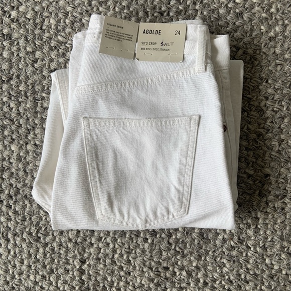 Agolde 90s Crop Mid Rise Size 24, Colour Salt. NWT - Picture 4 of 6